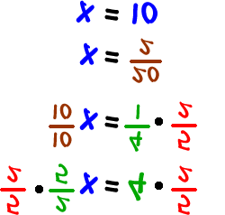 Ora, annulla il 2 (DIVIDENDO): metodo 2: Usa la tua conoscenza di frazioni inverse: Il tuo turno: Entrambi i modi.