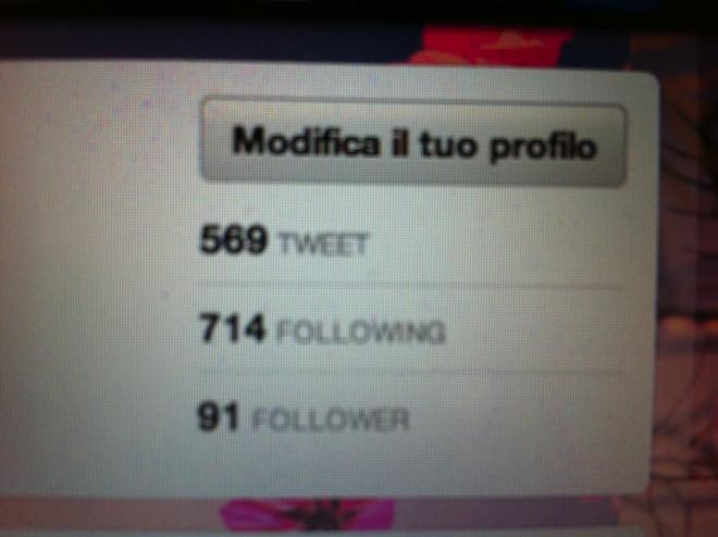 follower (numero di persone che segue quell account); Il