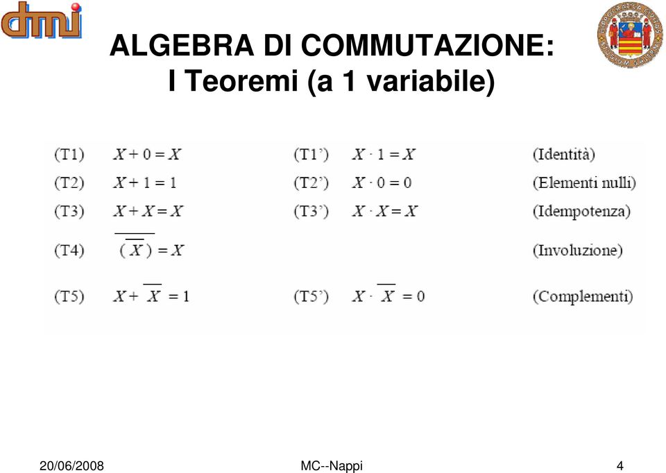 Teoremi (a 1