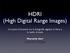 HDRI (High Digital Range Images)