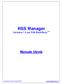 RSS Manager. Versione 1.0 per RIM BlackBerry TM. Manuale Utente