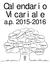 Calendario Vicariale. a.p. 2015-2016
