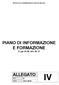 PIANO DI INFORMAZIONE E FORMAZIONE D.Lgs. 81/08, Artt. 36, 37