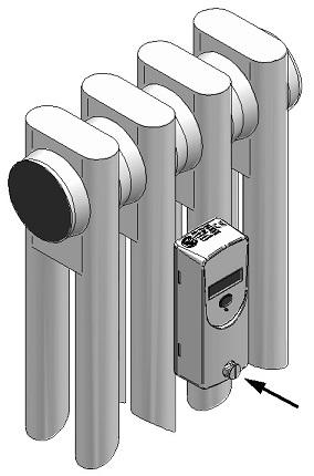 2.6 Applicazione e piombatura Dopo aver dotato il radiatore del necessario kit di fissaggio si può procedere all applicazione e alla piombatura del ripartitore dei costi di riscaldamento, da eseguire